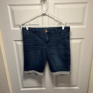Juicy Couture Blue Jean Shorts with Cuffed Hem